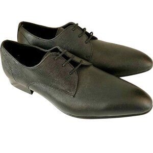 BP Albert Plain Toe Derby Black Saffiano Leather 9 Ortholite Eco Insole New